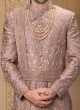Onion Pink Raw Silk Wedding Wear Sherwani